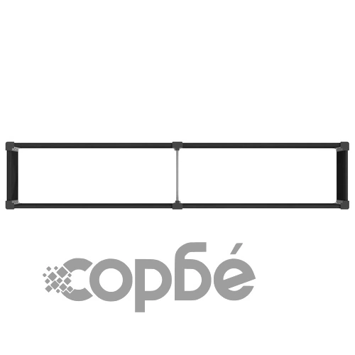 Градинска повдигната леха от WPC и алуминий, Черна, 250 x 50 x 54 см ➤ топ цена ➤ sorbe.bg