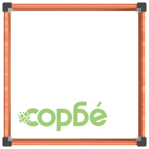 Градинска повдигната леха от WPC и алуминий, Кафяво, 100 x 100 x 54 см ➤ топ цена ➤ sorbe.bg