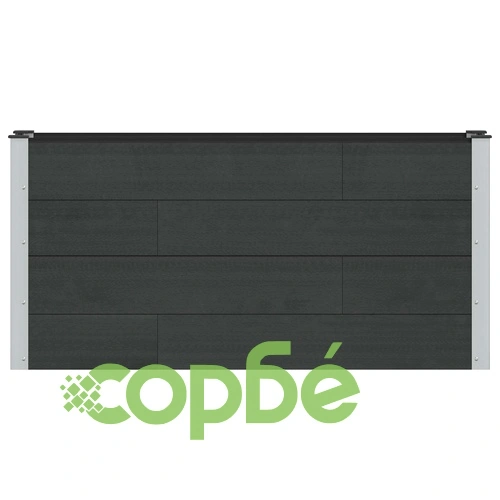 Градинска повдигната леха от WPC и алуминий, Черно, 150 x 30 x 72 см ➤ топ цена ➤ sorbe.bg