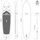 Надуваема дъска за сърф SUP APEX 305 x 76 x 15 см, ПВЦ, Синьо