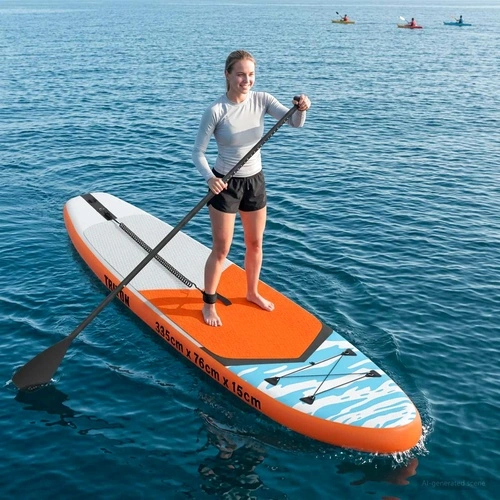 Надуваема SUP дъска за гребане TRITON 335 x 76 x 15 см, ПВЦ, Синьо ➤ топ цена ➤ sorbe.bg