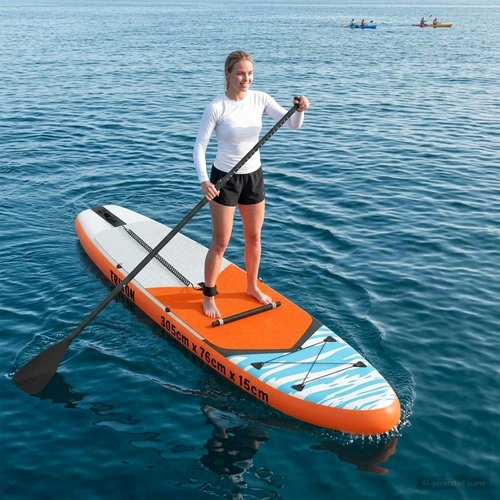 SUP дъска със седалка 2 в 1 TRITON, PVC, 305 x 76 x 15 см, синя ➤ топ цена ➤ sorbe.bg
