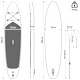 SUP дъска със седалка 2 в 1 TRITON, PVC, 305 x 76 x 15 см, синя