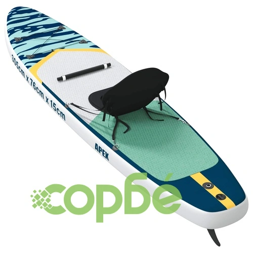 SUP дъска 2 в 1 с място за сядане APEX 305 x 76 x 15 см, ПВЦ, тъмносиня ➤ топ цена ➤ sorbe.bg
