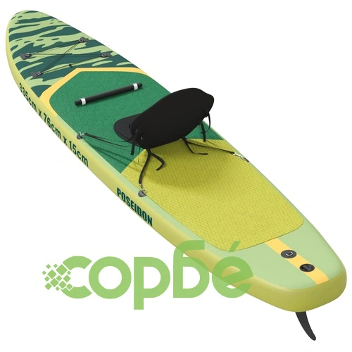 SUP дъска с馋седалка 2 в 1 POSEIDON 335 x 76 x 15 см, PVC, Зелена ➤ топ цена ➤ sorbe.bg