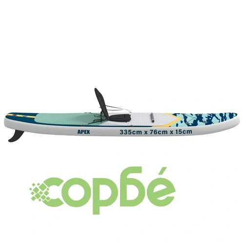 SUP дъска с място 2 в 1 APEX 335 x 76 x 15 см, PVC, тъмносиня ➤ топ цена ➤ sorbe.bg
