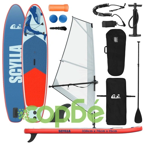 Надуваем SUP борд с платно SCYLLA 330 x 76 x 15 см, PVC, Синьо ➤ топ цена ➤ sorbe.bg