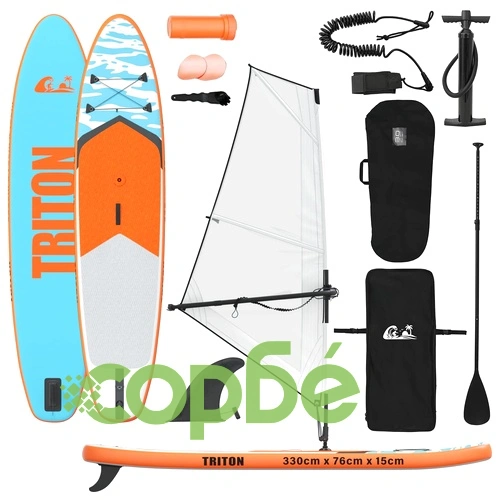 Надуваем SUP борд с платно TRITON 330 x 76 x 15 см, PVC, Синьо ➤ топ цена ➤ sorbe.bg