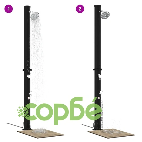 Соларен душ с душ-глава и кран, 20 л, PVC/ABS/цинкова сплав, 215 см ➤ топ цена ➤ sorbe.bg