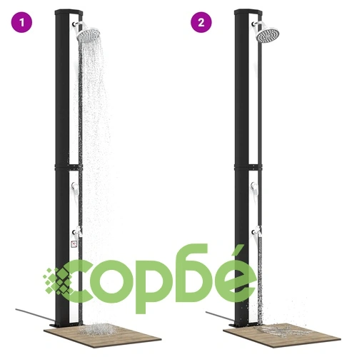 Соларен душ с душ-глава и кран 40 л, PVC/ABS/Цинкова сплав, 217 см ➤ топ цена ➤ sorbe.bg