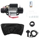 Електрическа лебедка 12V, 5909 кг, въже 26 м, ПВЦ калъф, Черна