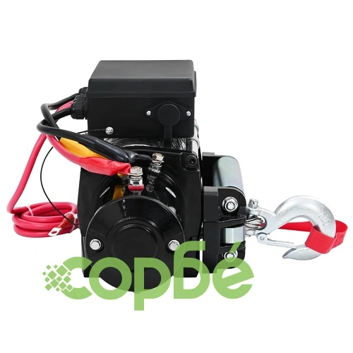 Електрическа лебедка 12V, 5909 кг, въже 26 м, ПВЦ калъф, Черна ➤ топ цена ➤ sorbe.bg