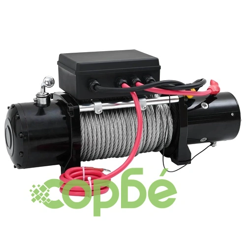 Електрическа лебедка 12V, 5909 кг, въже 26 м, ПВЦ калъф, Черна ➤ топ цена ➤ sorbe.bg