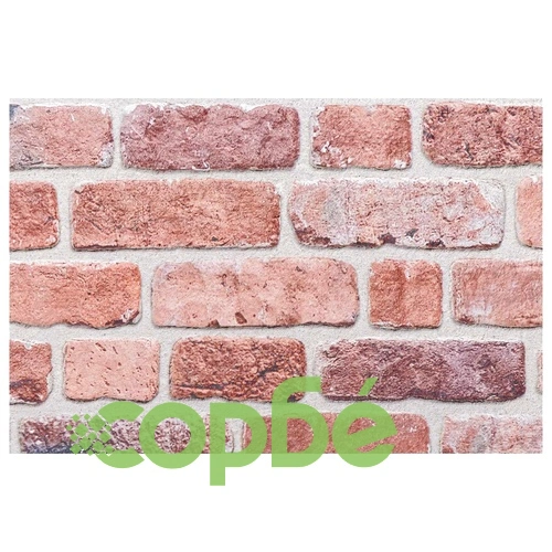 Стенни панели с тухлен десен 10 бр. 100 x 50 см, EPS пяна, червени ➤ топ цена ➤ sorbe.bg