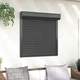 Ролетна щора с ръчно управление Антрацит 100 x 100 cm - Алуминий и полиуретан