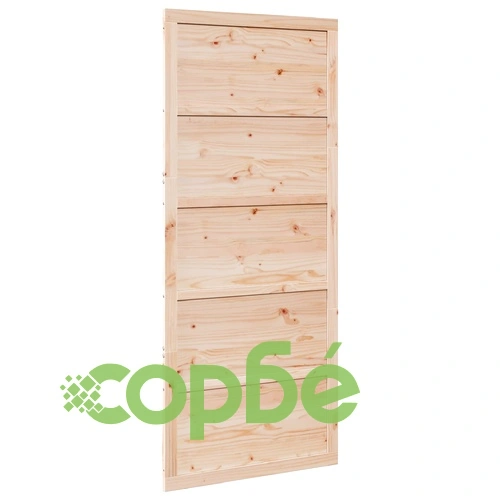 Врата за плевня 80 x 2,5 x 208 см, масивна борова дървесина ➤ топ цена ➤ sorbe.bg