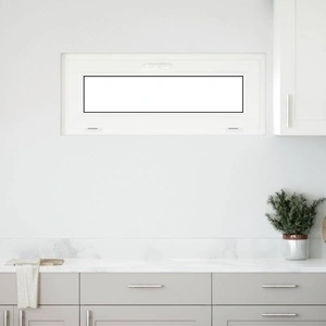 Прозорец за мазе RISOR 110 x 40 см, PVC и стъкло, Бял