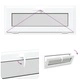Прозорец за мазе RISOR 110 x 40 см, PVC и стъкло, Бял