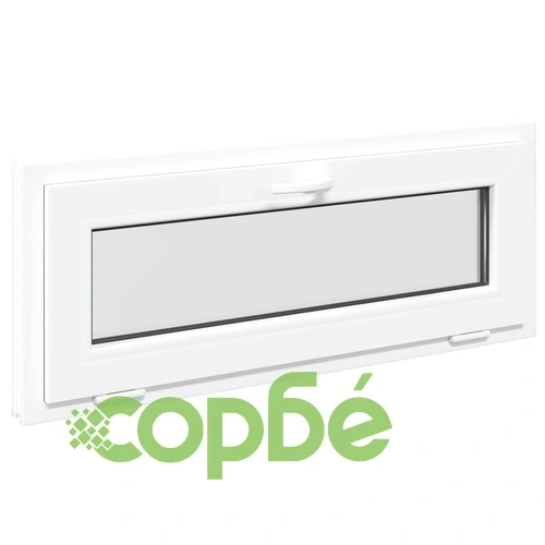 Прозорец за мазе RISOR 110 x 40 см, PVC и стъкло, Бял ➤ топ цена ➤ sorbe.bg