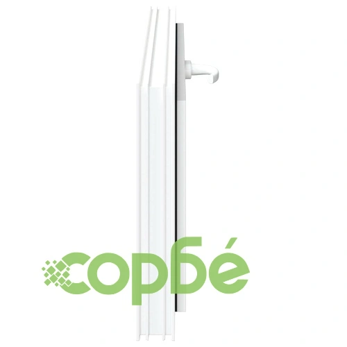 Прозорец за мазе RISOR 110 x 40 см, PVC и стъкло, Бял ➤ топ цена ➤ sorbe.bg