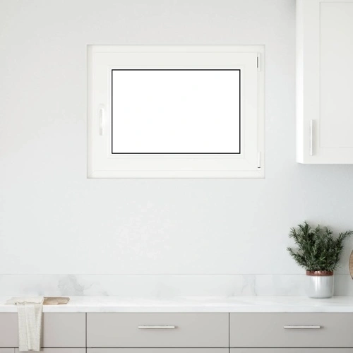 Прозорец за мазе RISOR с наклон и завъртане, PVC и стъкло, 80 x 70 cm, бял ➤ топ цена ➤ sorbe.bg