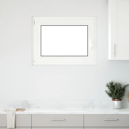 Прозорец за мазе RISOR с наклон и завъртане, PVC и стъкло, 80 x 70 cm, бял ➤ топ цена ➤ sorbe.bg