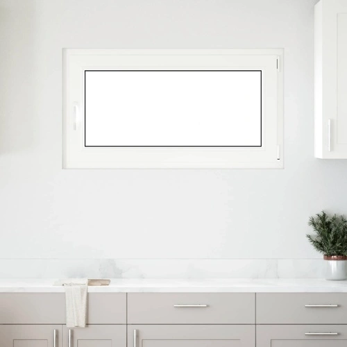 Прозорец за мазе RISOR с наклон и завъртане, PVC и стъкло, 110 x 50 cm, бял ➤ топ цена ➤ sorbe.bg