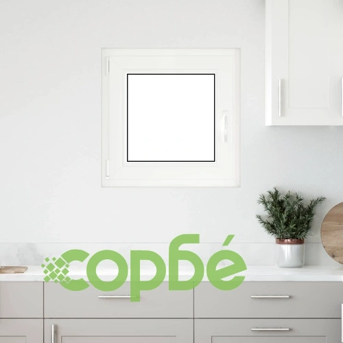Прозорец за мазе RISOR 60 x 60 cm - PVC и стъкло, антрацит ➤ топ цена ➤ sorbe.bg