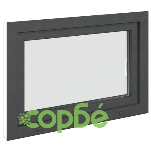 Прозорец за мазе RISOR 80 x 70 cm, PVC и стъкло, антрацит ➤ топ цена ➤ sorbe.bg