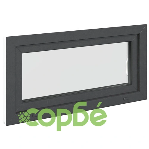 Прозорец за мазе RISOR 100 x 50 cm - PVC и стъкло, антрацит ➤ топ цена ➤ sorbe.bg