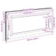 Прозорец за мазе RISOR 100 x 50 cm - PVC и стъкло, антрацит