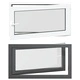 Мазен прозорец RISOR 110 x 50 cm PVC и стъкло, антрацит, наклон и завъртане