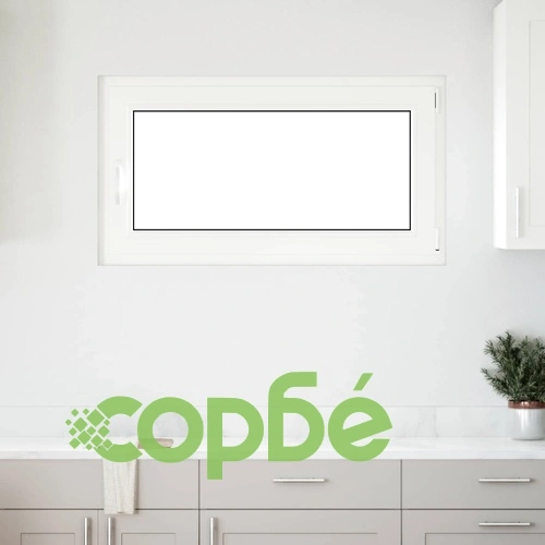 Прозорец за мазе RISOR 110 x 50 cm - PVC и стъкло, антрацит ➤ топ цена ➤ sorbe.bg