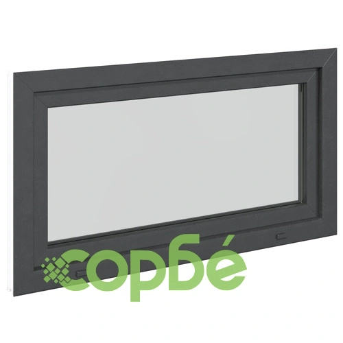 Прозорец за мазе RISOR 110 x 50 cm - PVC и стъкло, антрацит ➤ топ цена ➤ sorbe.bg