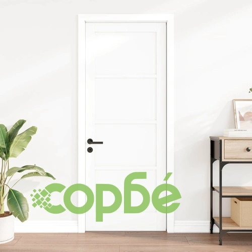 Плъзгаща интериорна врата 78 x 202 см, шперплат, бор, бяла ➤ топ цена ➤ sorbe.bg