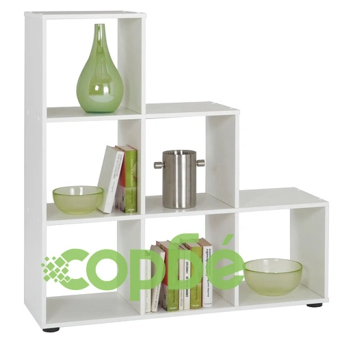 FMD Преграда за стая с 6 отделения от ПДЧ с меламиново покритие, бяла, 104,3 x 33 x 106,5 см ➤ топ цена ➤ sorbe.bg