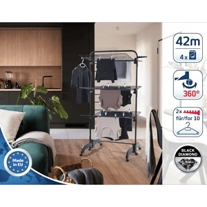 Leifheit Сушилник Кула Comfort Tower 420, Метален, Черен, 42 м