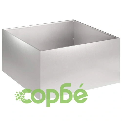 Градинска саксия 2 бр., Сребристо, Стомана, 60 x 60 x 30 см ➤ топ цена ➤ sorbe.bg