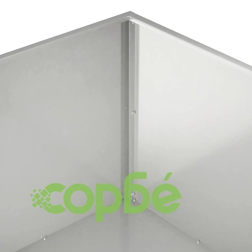 Градинска саксия Сребристо 80 x 80 x 40 см Неръждаема стомана ➤ топ цена ➤ sorbe.bg