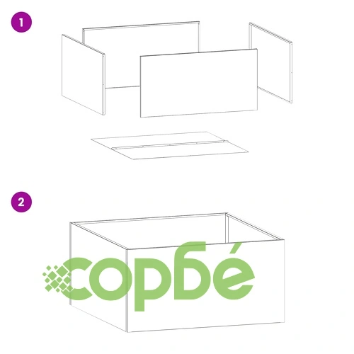 Градинска саксия Сребристо 80 x 80 x 40 см Неръждаема стомана ➤ топ цена ➤ sorbe.bg