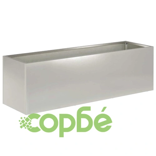 Градинска саксия 2 броя, стомана, сребристо, 80 x 30 x 30 см ➤ топ цена ➤ sorbe.bg