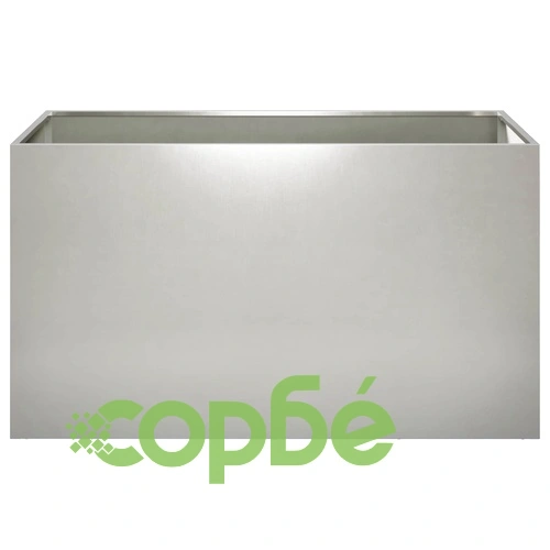 Градинска саксия Сребристо 80 x 50 x 50 см от Неръждаема стомана ➤ топ цена ➤ sorbe.bg