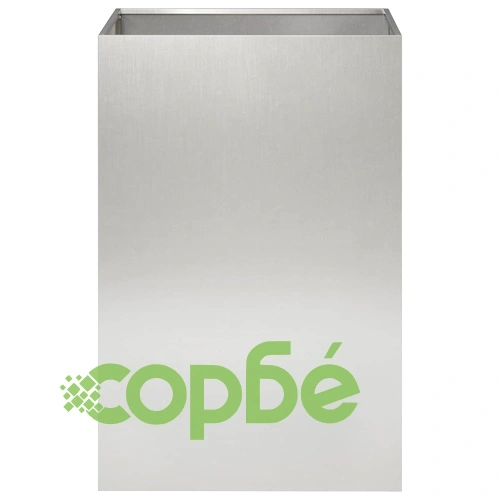 Градинска саксия Сребристо 50 x 50 x 75 см Неръждаема стомана ➤ топ цена ➤ sorbe.bg