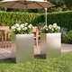 Градинска саксия от неръожаема стомана, 2 броя, сребристо, 50 x 40 x 75 см