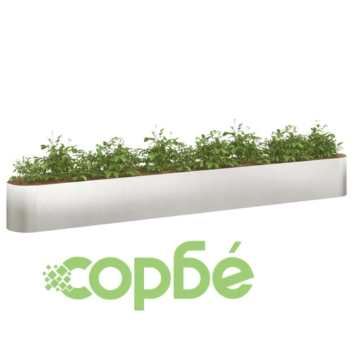 Повдигната леха за градина от неръждаема стомана 360 x 40 x 40 см ➤ топ цена ➤ sorbe.bg