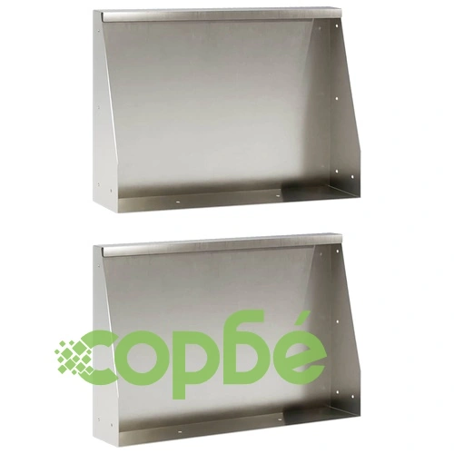 Подпорна стена 2 броя 60 x 12 x 40 см, неръждаема стомана ➤ топ цена ➤ sorbe.bg
