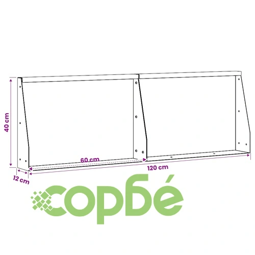Подпорна стена 2 броя 60 x 12 x 40 см, неръждаема стомана ➤ топ цена ➤ sorbe.bg