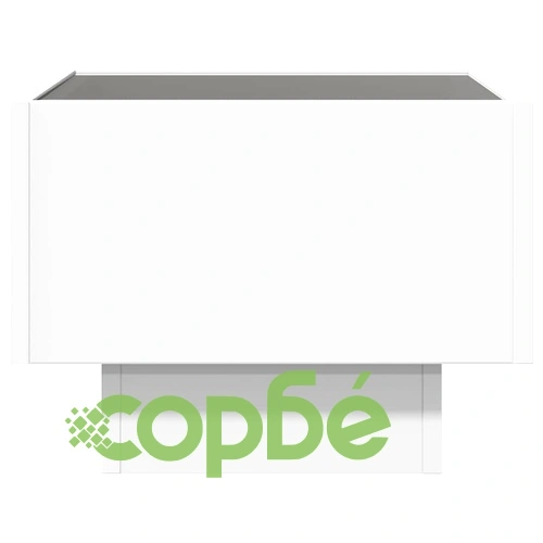 Помощна маса с LED осветление, бяла, 40x40x30 см, инженерно дърво ➤ топ цена ➤ sorbe.bg