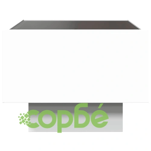 Помощна маса с LED осветление, бяла, 40x40x30 см, инженерно дърво ➤ топ цена ➤ sorbe.bg