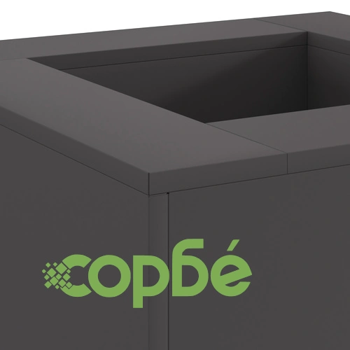 Огнище за градина квадратно червено 60x60x30 см от висококачествена стомана ➤ топ цена ➤ sorbe.bg